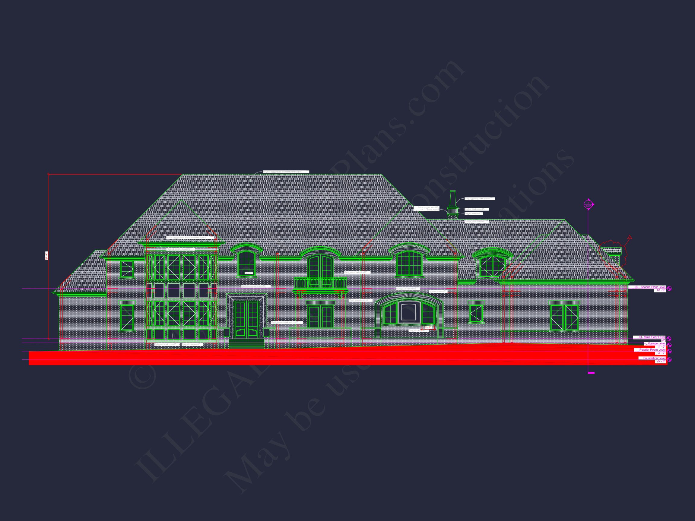 Luxury house Plan with CAD Blueprints