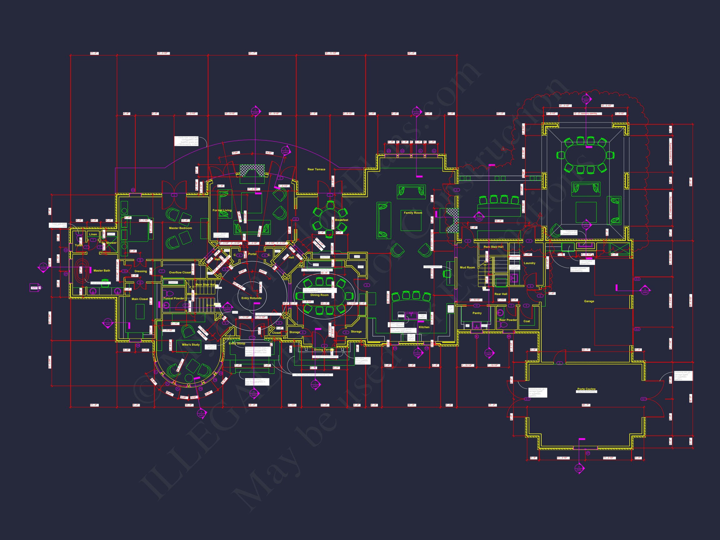 Luxury house Plan with CAD Blueprints