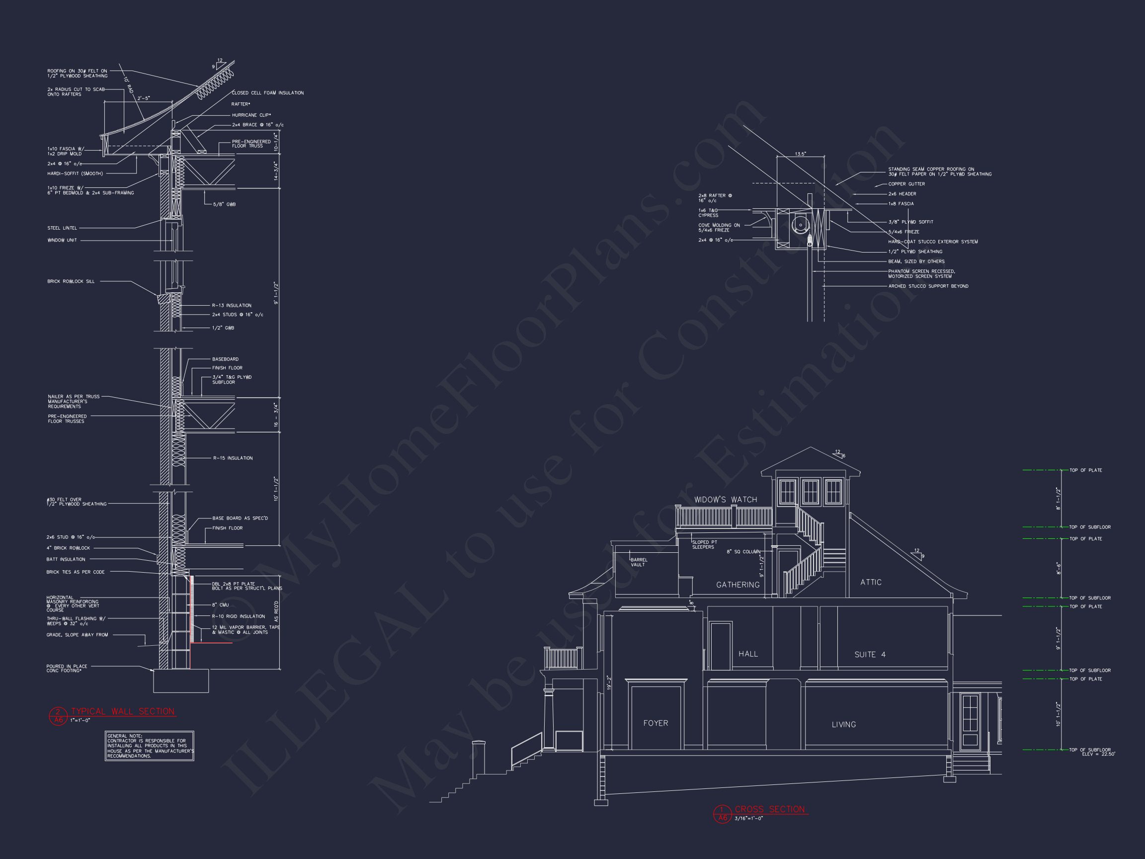 Luxury house Plan with CAD Designs,3 Floors & 5 Bedrooms