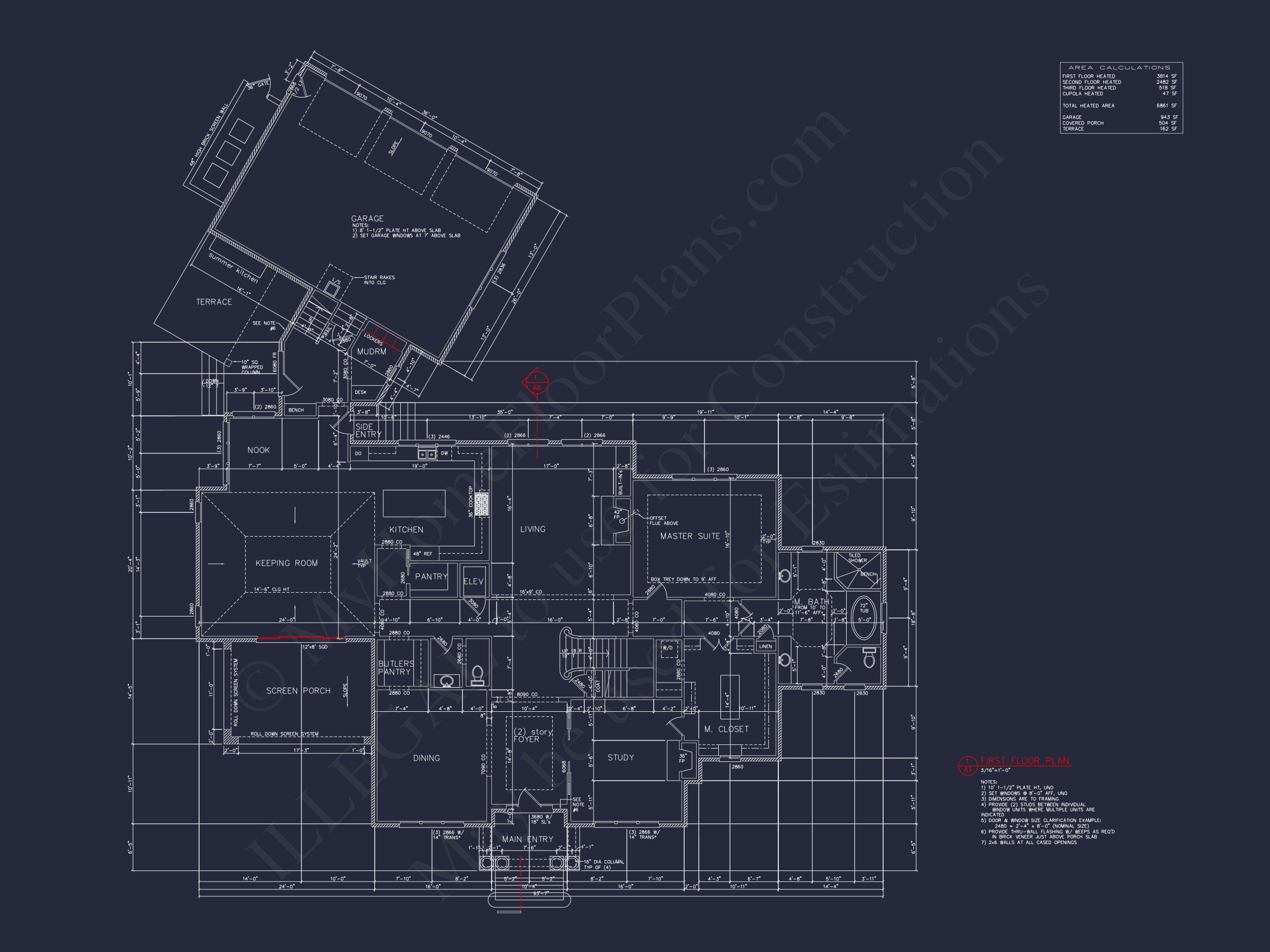 Luxury house Plan with CAD Designs,3 Floors & 5 Bedrooms