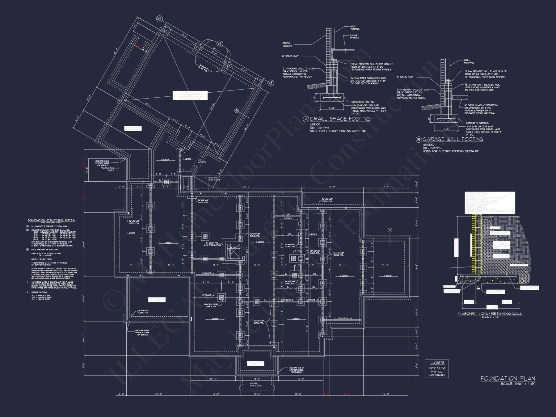 Luxury house Plan with CAD Designs, 3 Floors & 5 Bedrooms