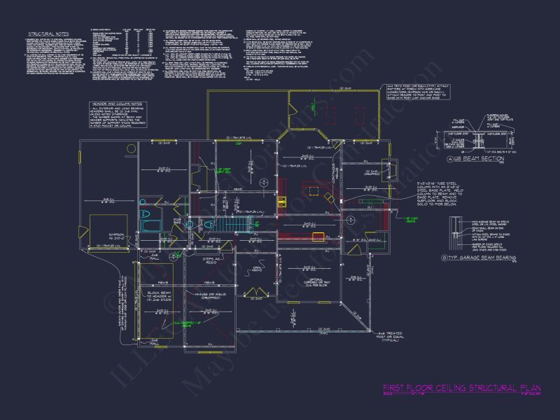 Luxury house Plan with CAD Designs, Large Floor Blueprint