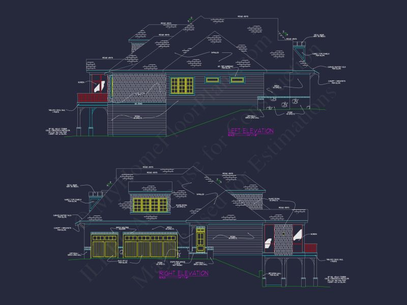 Luxury house Plan with CAD and PDF Designs – 2-Story Floor Blueprint