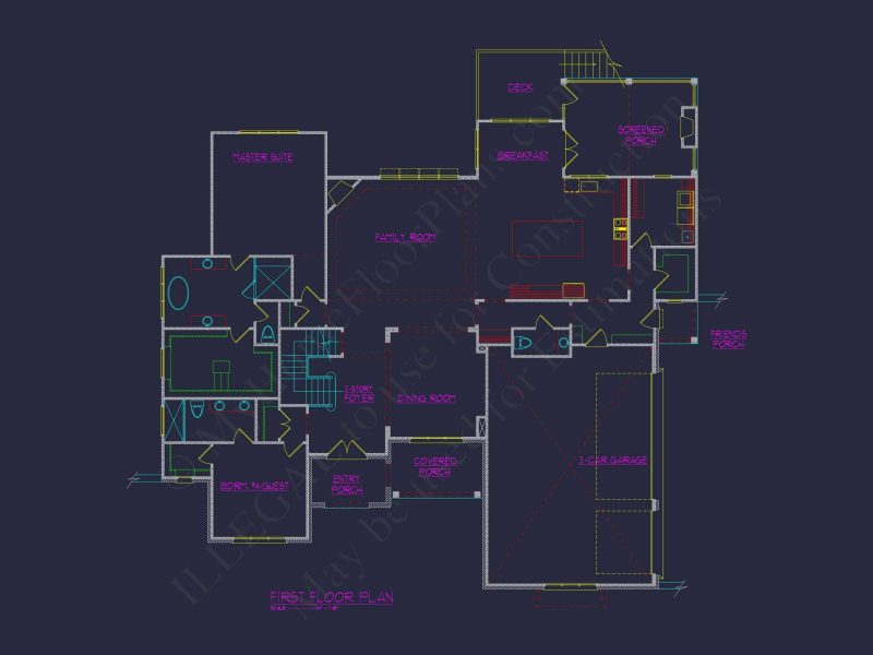 Luxury house Plan with CAD and PDF Designs – 2-Story Floor Blueprint