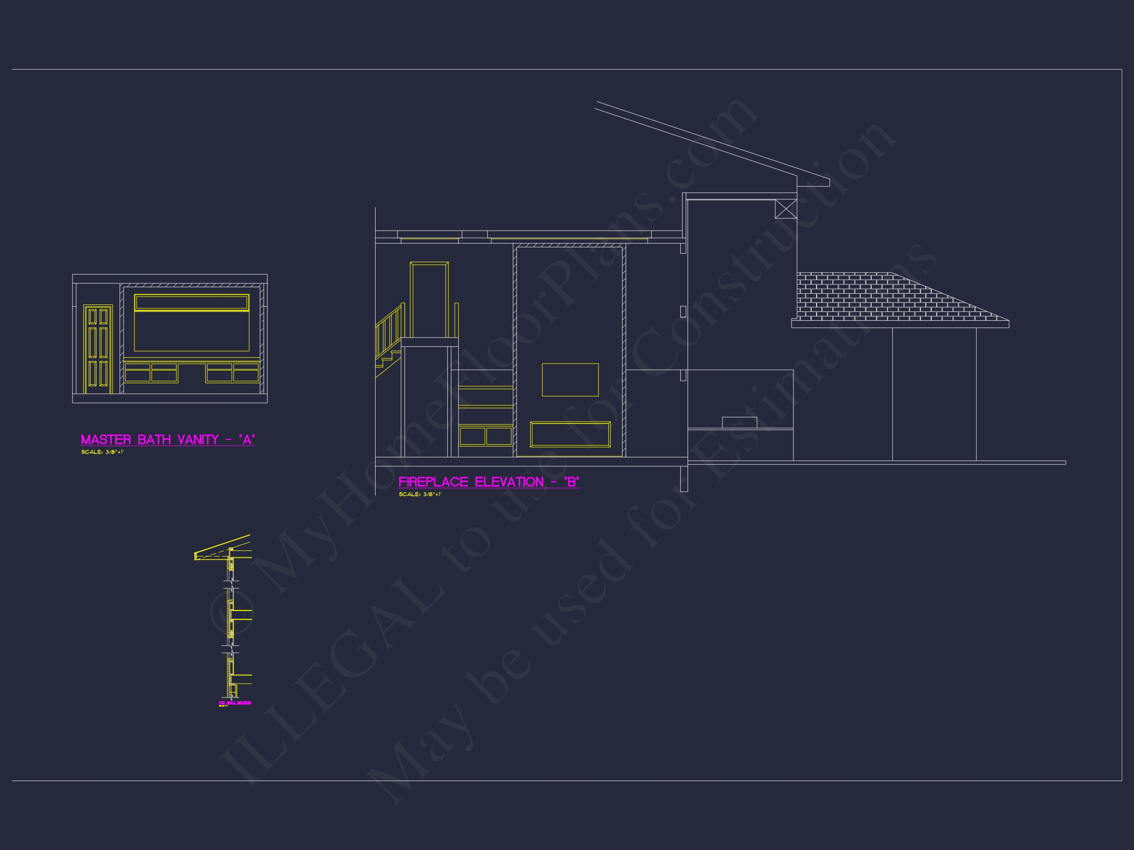 Luxury Home Plan with Detailed CAD Floor Designs and Architecture