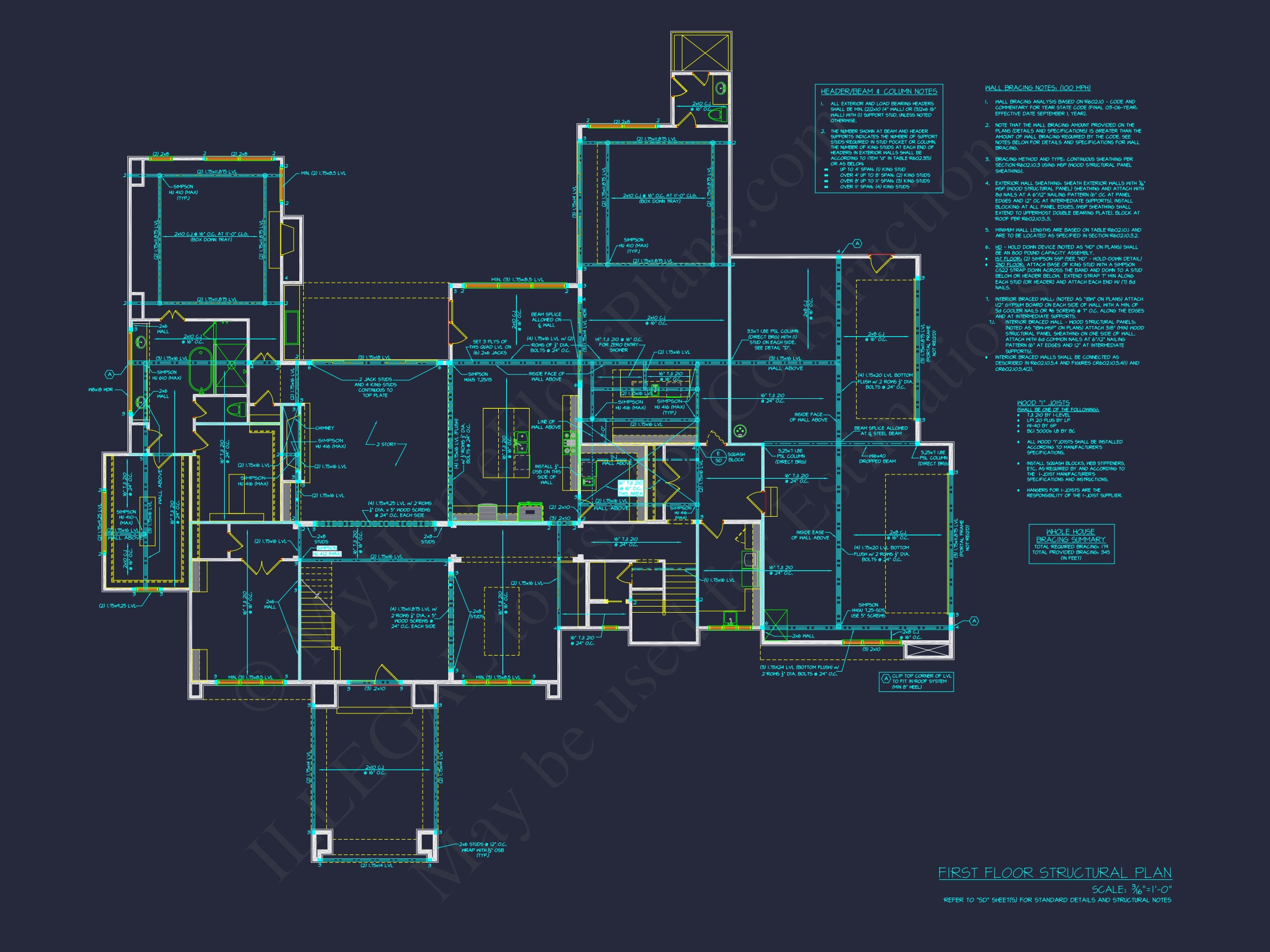 Luxury Home Plan with Detailed CAD Floor Designs and Architecture