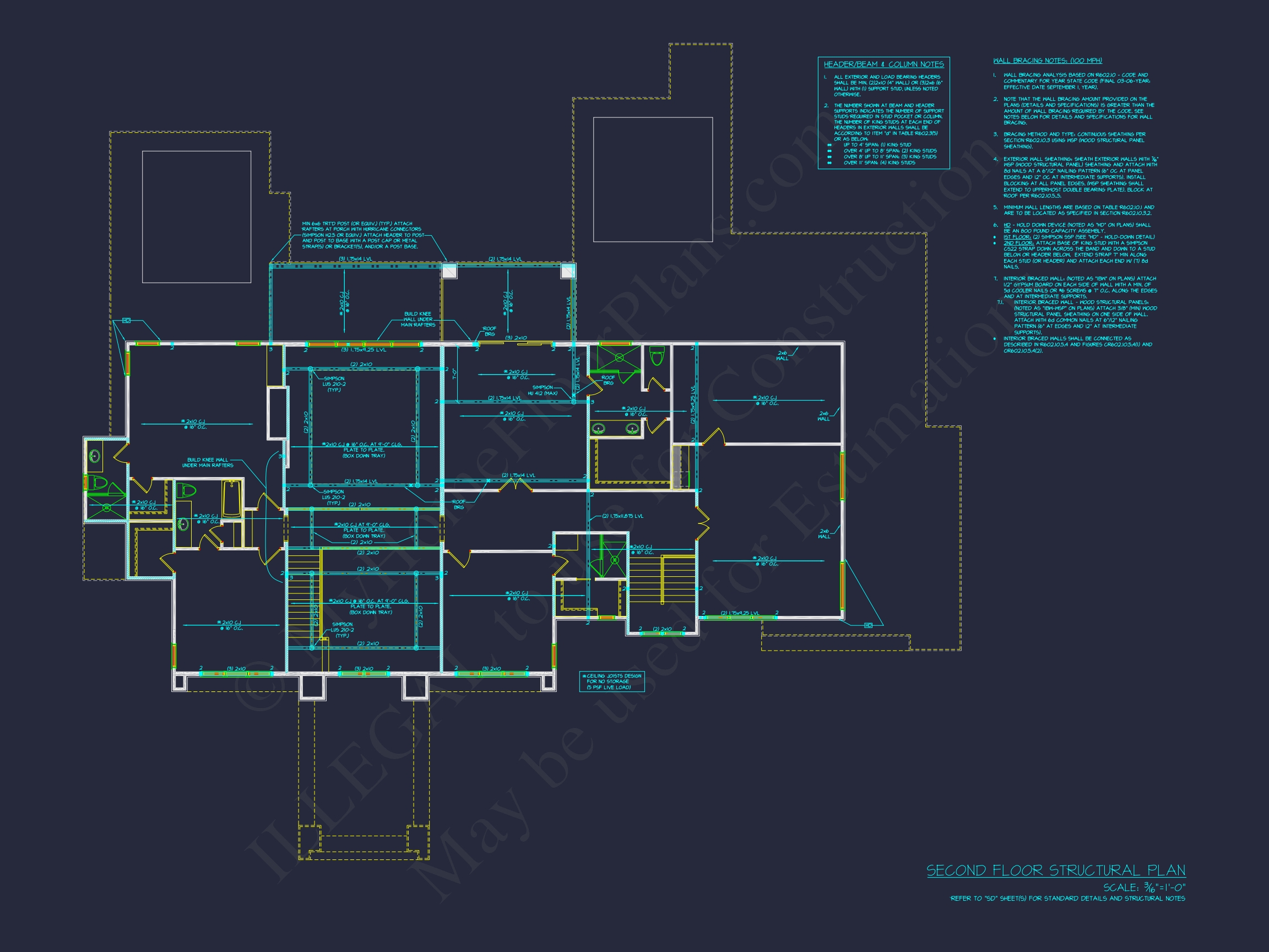 Luxury Home Plan with Detailed CAD Floor Designs and Architecture