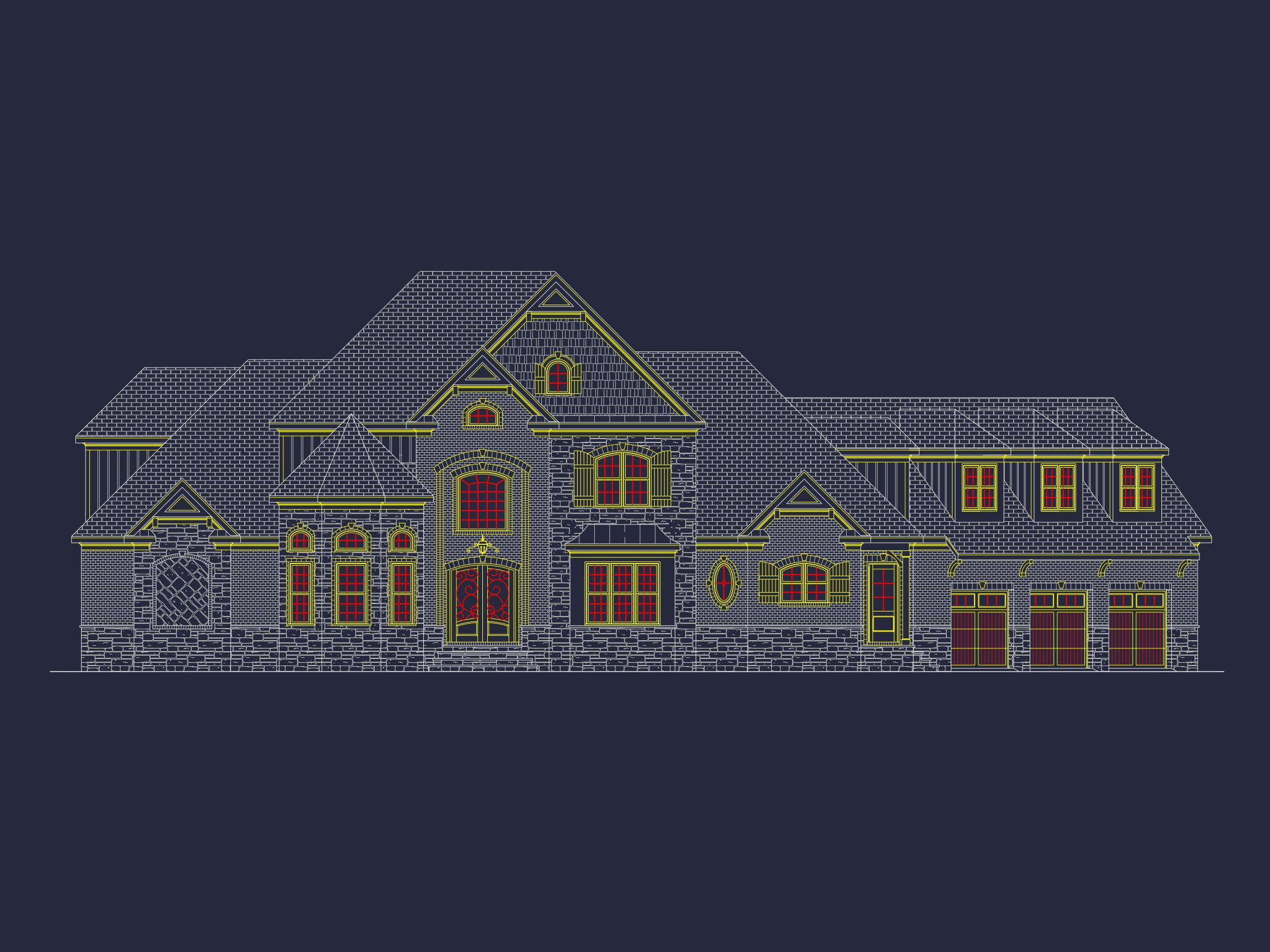 Luxury house Plan with Detailed Floor Plan,CAD,and Blueprint Designs