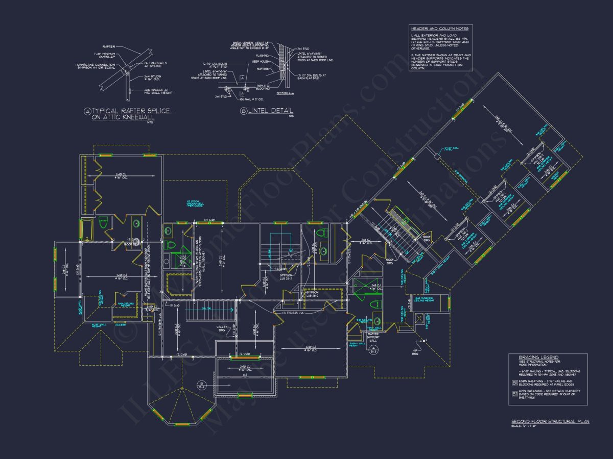 Luxury house Plan with Detailed Floor Plan, CAD, and Blueprint Designs