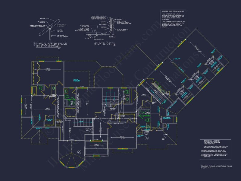 Luxury house Plan with Detailed Floor Plan, CAD, and Blueprint Designs