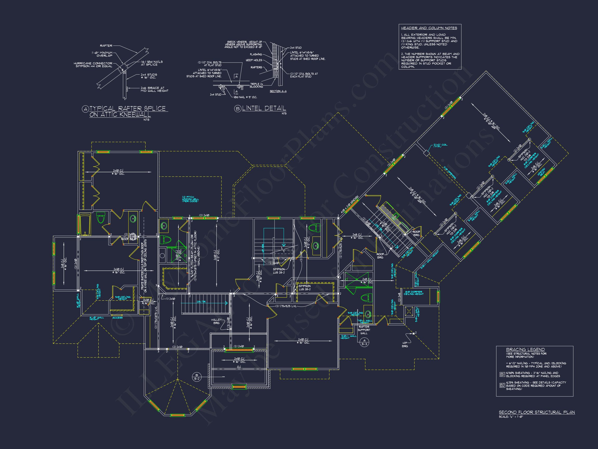 Luxury house Plan with Detailed Floor Plan,CAD,and Blueprint Designs