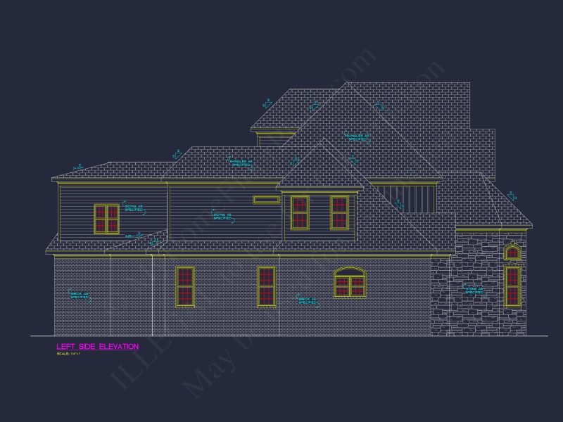 Luxury house Plan with Detailed Floor Plan, CAD, and Blueprint Designs