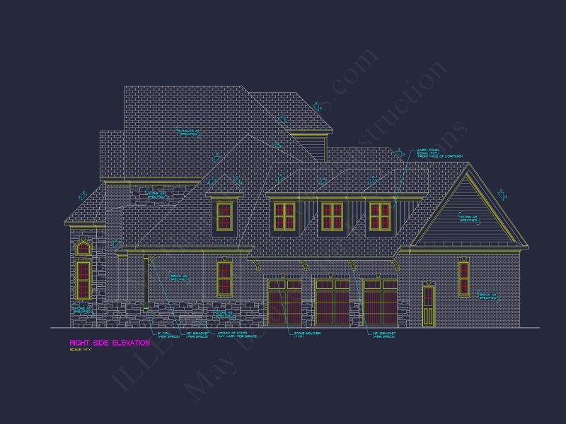 Luxury house Plan with Detailed Floor Plan, CAD, and Blueprint Designs