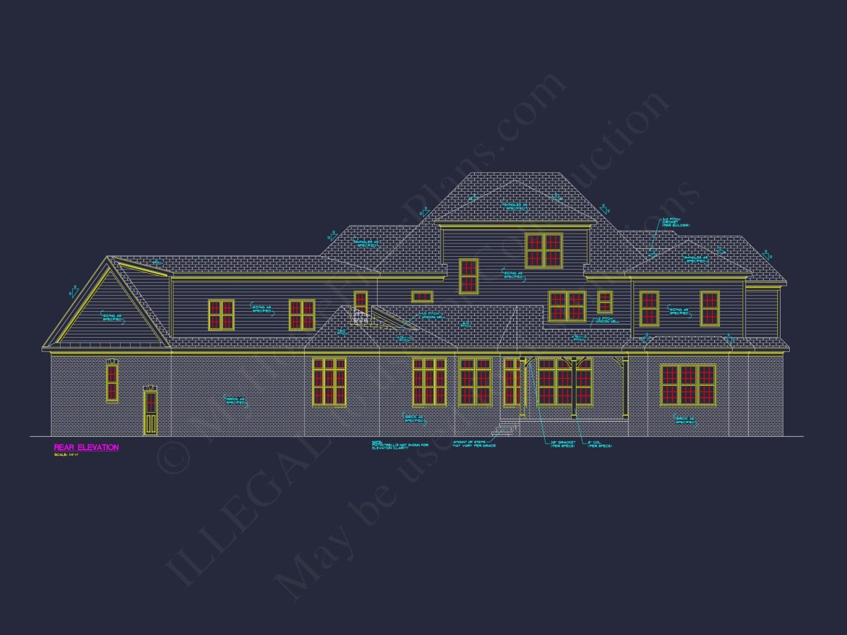 Luxury house Plan with Detailed Floor Plan, CAD, and Blueprint Designs