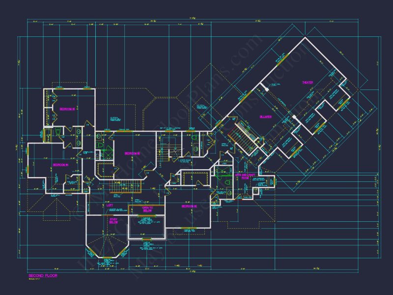 Luxury house Plan with Detailed Floor Plan, CAD, and Blueprint Designs
