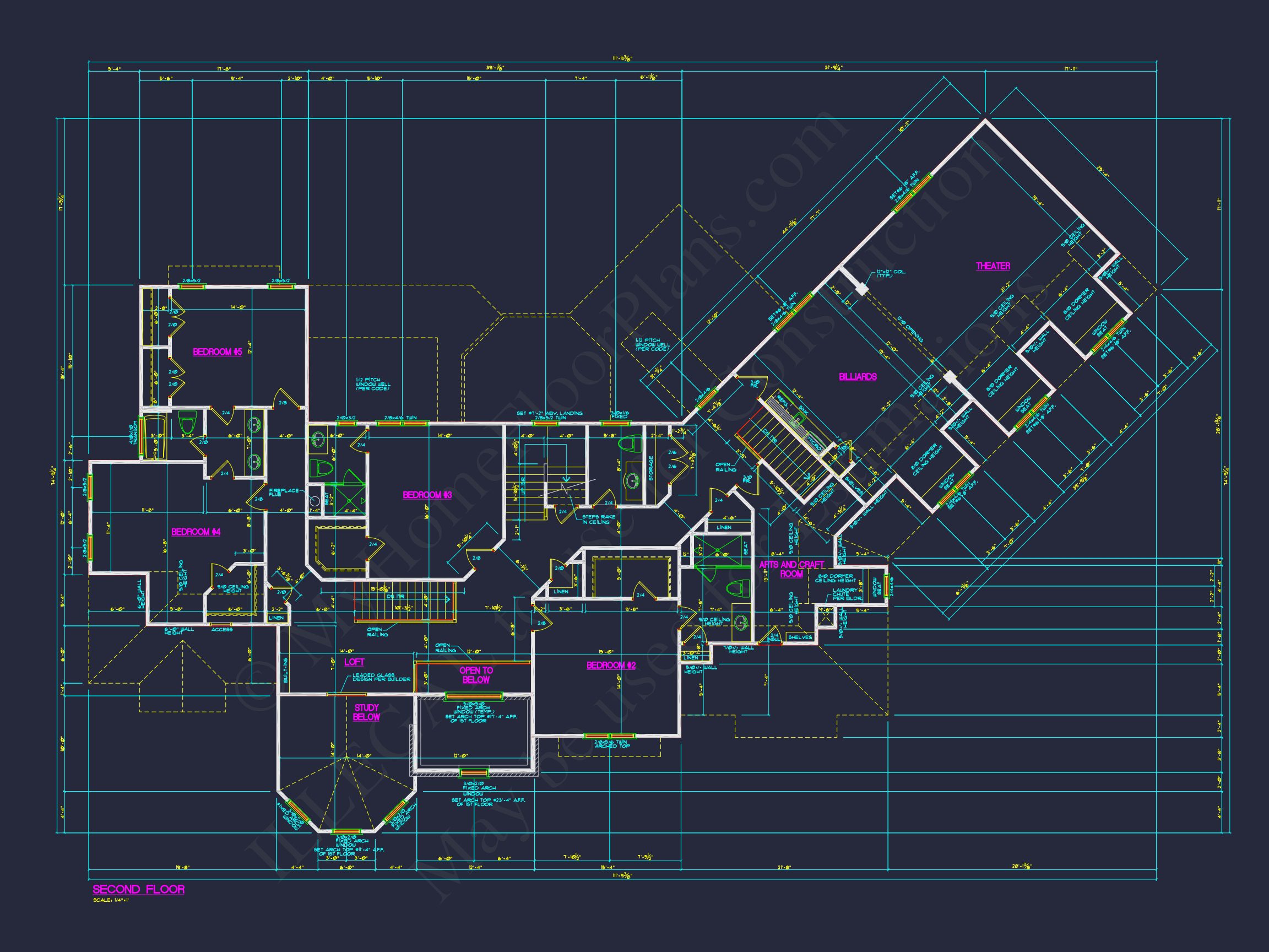 Luxury house Plan with Detailed Floor Plan,CAD,and Blueprint Designs
