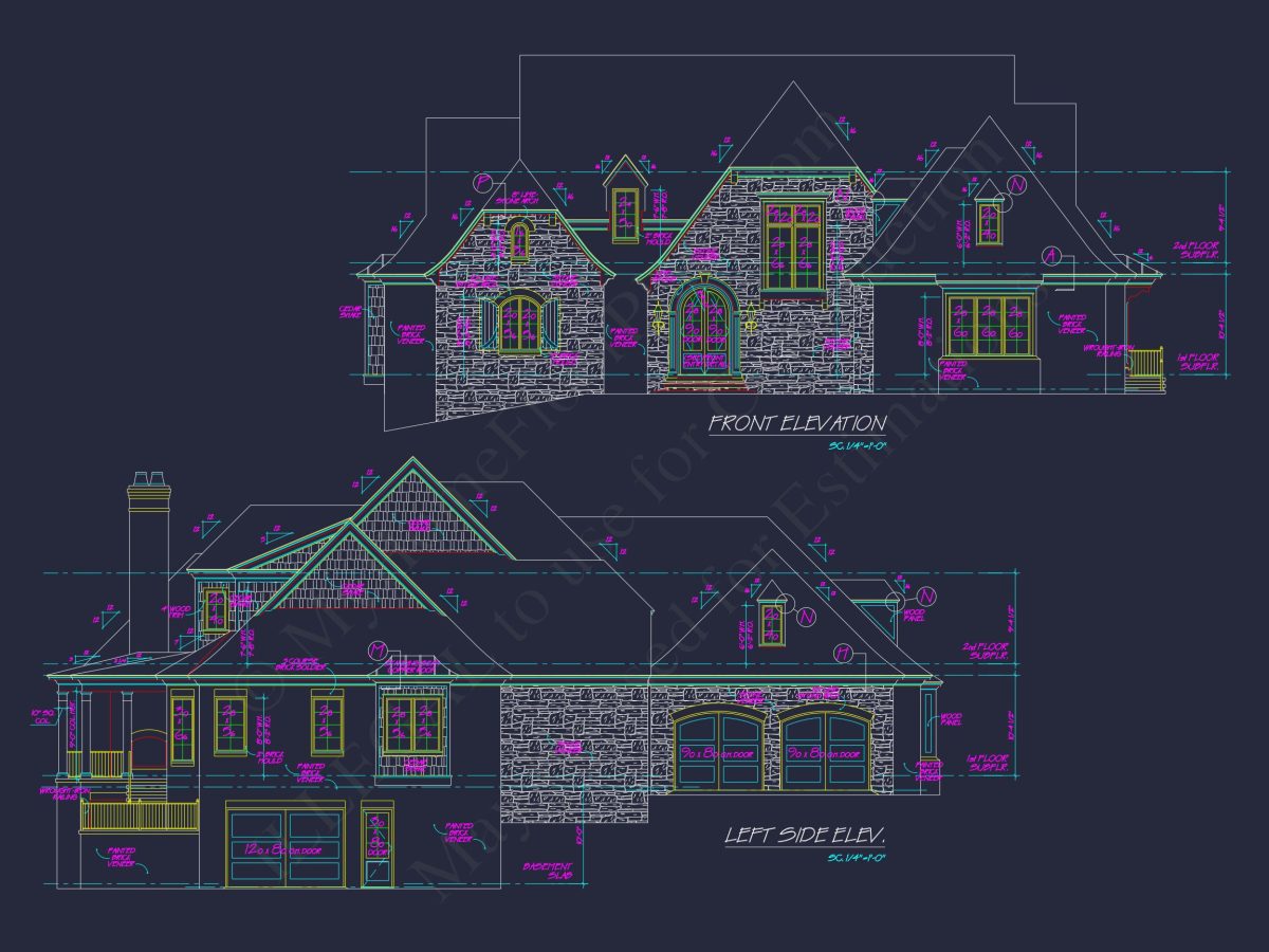 Luxury house Plan with Elegant Blueprints, CAD, and Floor Designs