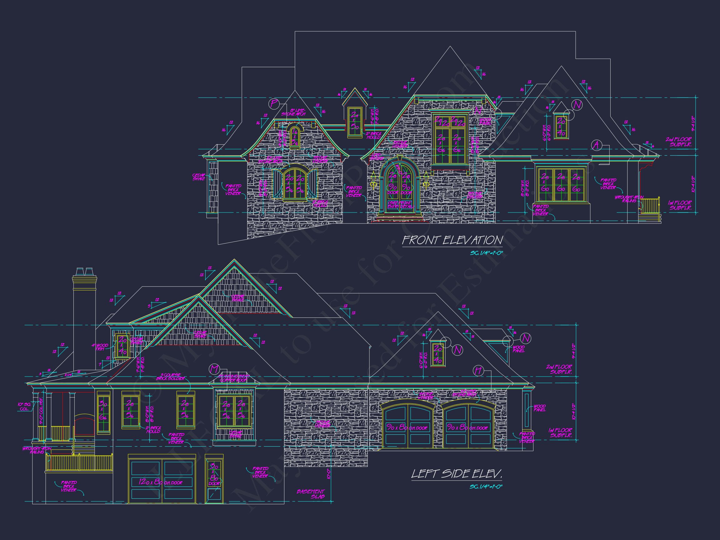 Luxury house Plan with Elegant Blueprints,CAD,and Floor Designs