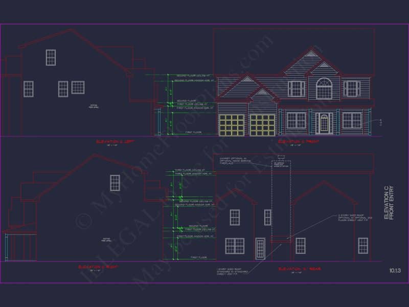 Luxury house Plan with Modern CAD Blueprints & Stylish Designs