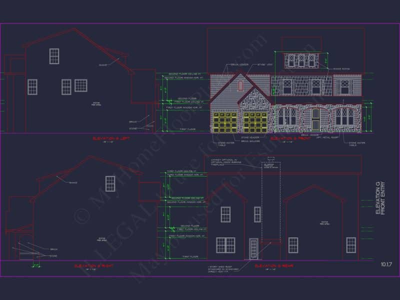 Luxury house Plan with Modern CAD Blueprints & Stylish Designs