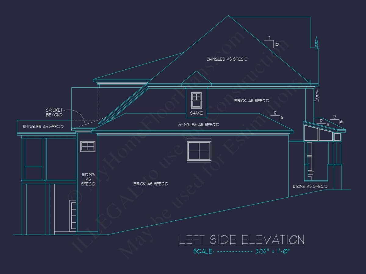 Luxury house Plan with Open Floor, CAD Architecture Designs