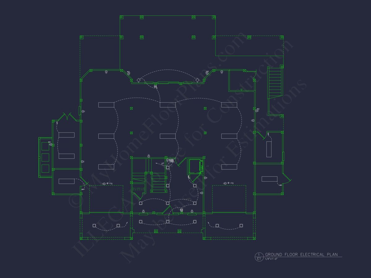 Luxury house Plan with Oversized Garage, CAD, and Blueprint Design