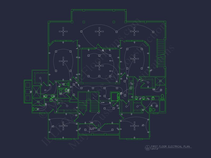 Luxury house Plan with Oversized Garage, CAD, and Blueprint Design