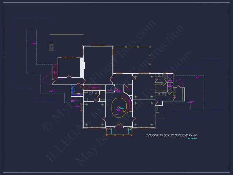 Luxury house Plan with Stunning Floor Plan, CAD Designs & Blueprint