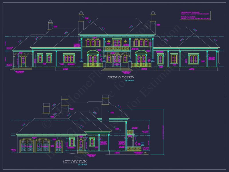 Luxury house Plan with Stunning Floor Plan, CAD Designs & Blueprint