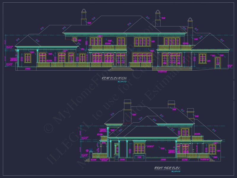 Luxury house Plan with Stunning Floor Plan, CAD Designs & Blueprint