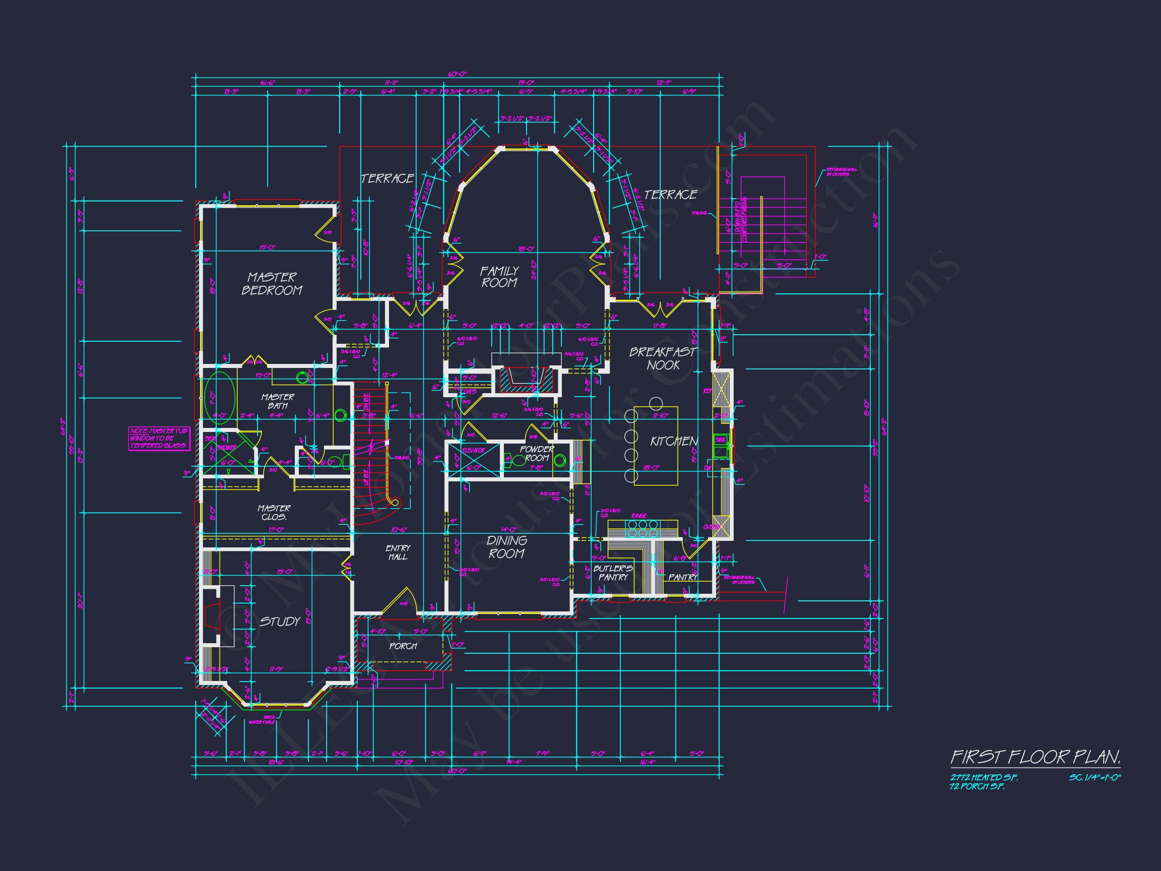 Luxury Home Plan with Vaulted Ceilings,CAD Designs & Blueprint