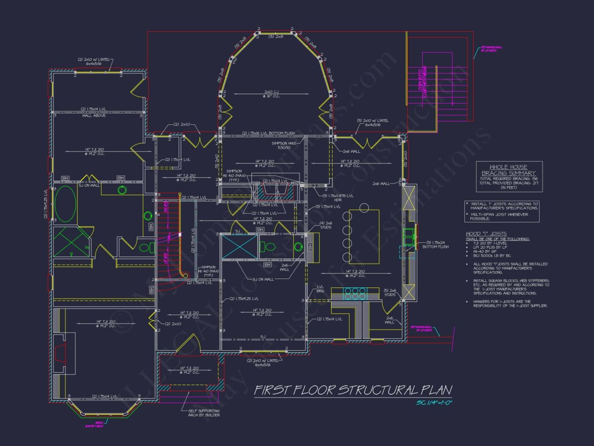 Luxury house Plan with Vaulted Ceilings, CAD Designs & Blueprint