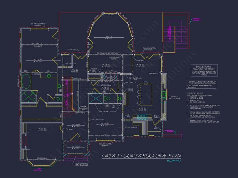 Luxury house Plan with Vaulted Ceilings, CAD Designs & Blueprint