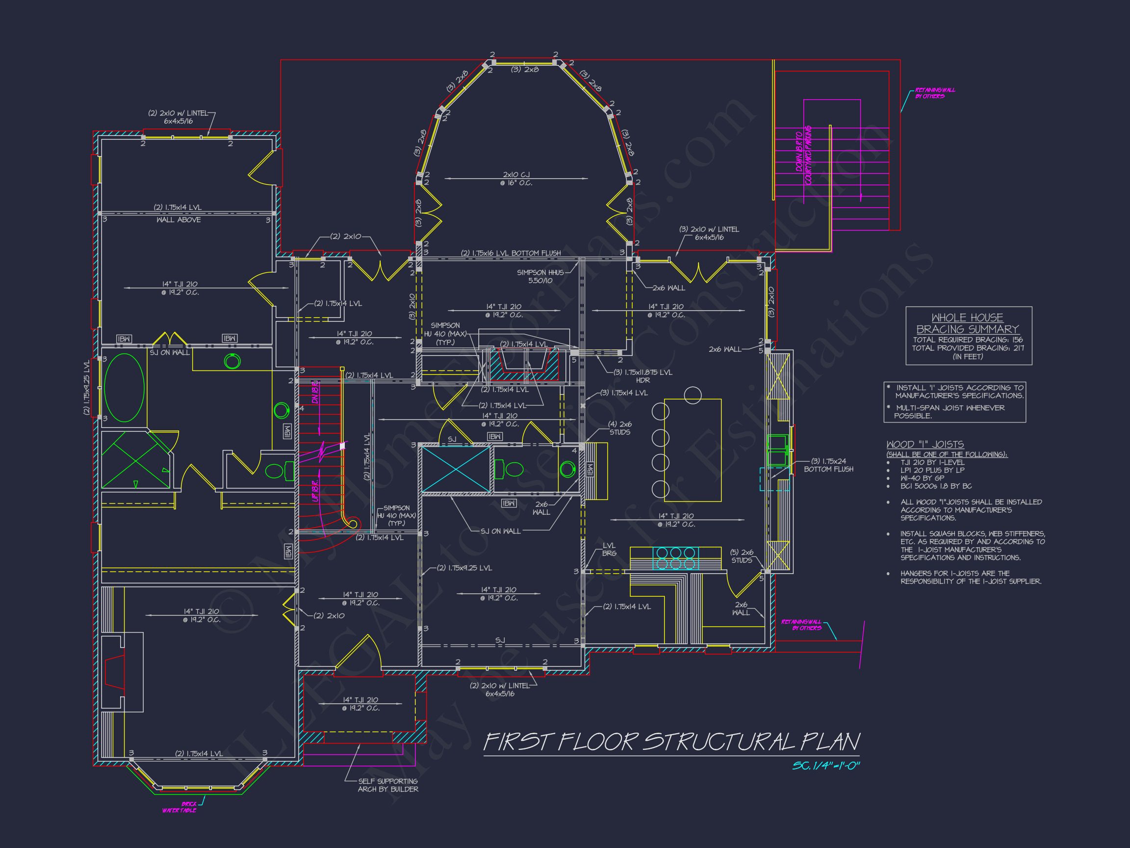 Luxury Home Plan with Vaulted Ceilings,CAD Designs & Blueprint