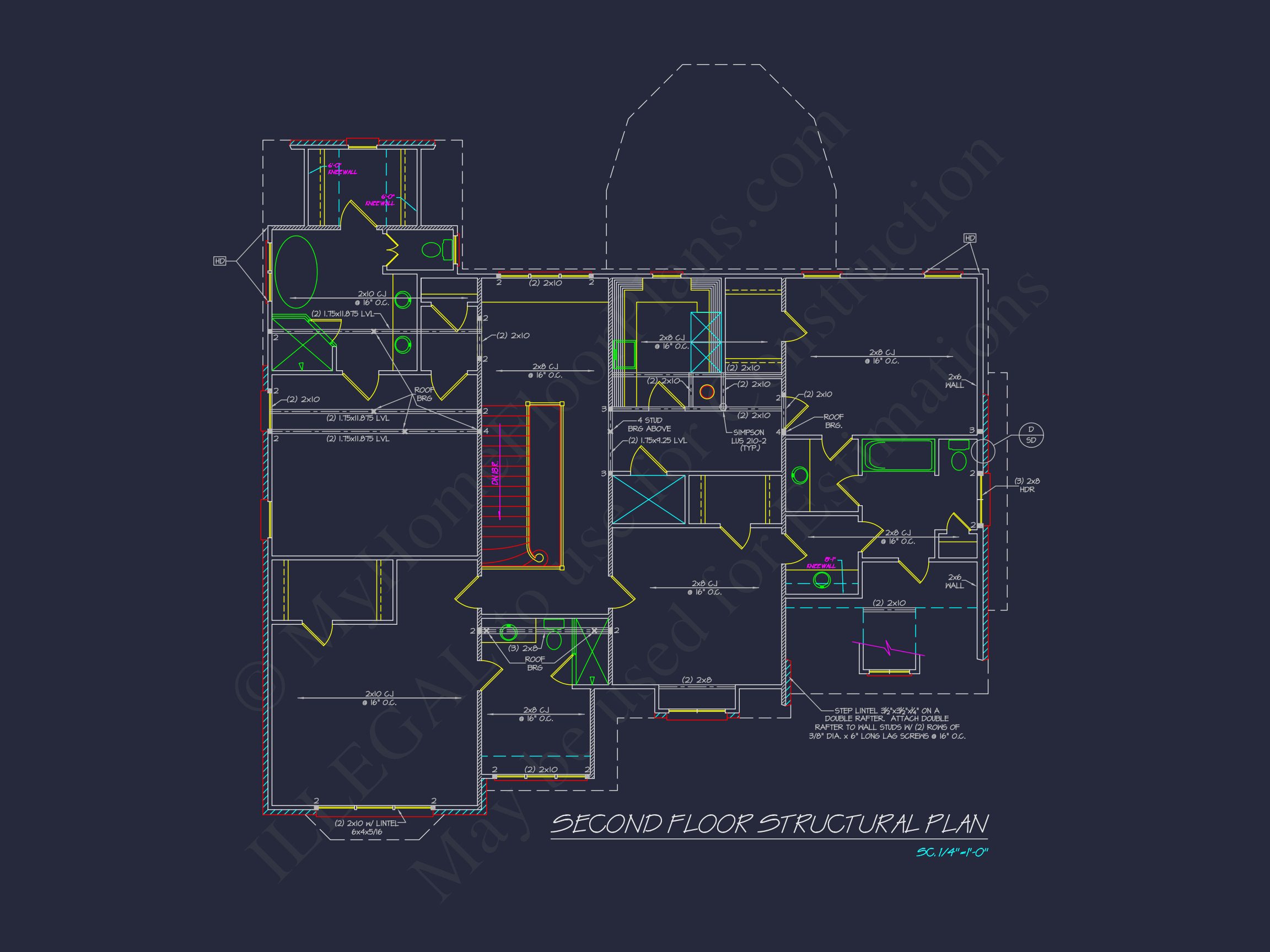 Luxury Home Plan with Vaulted Ceilings,CAD Designs & Blueprint