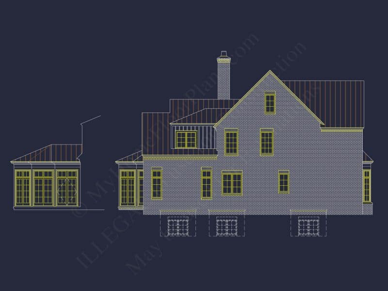 Luxury house Plan with Vaulted Ceilings, CAD Designs & Blueprint