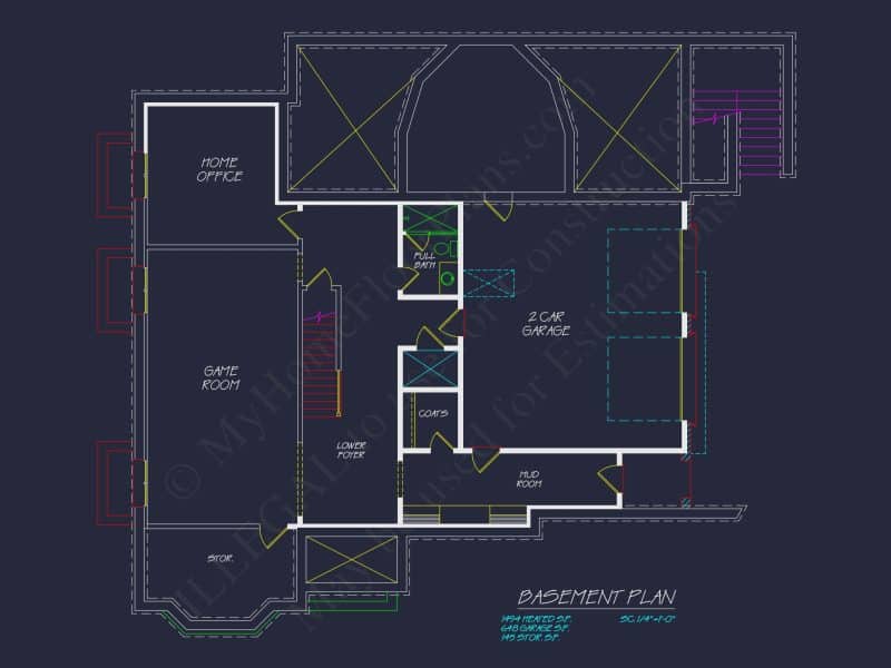 Luxury house Plan with Vaulted Ceilings, CAD Designs & Blueprint