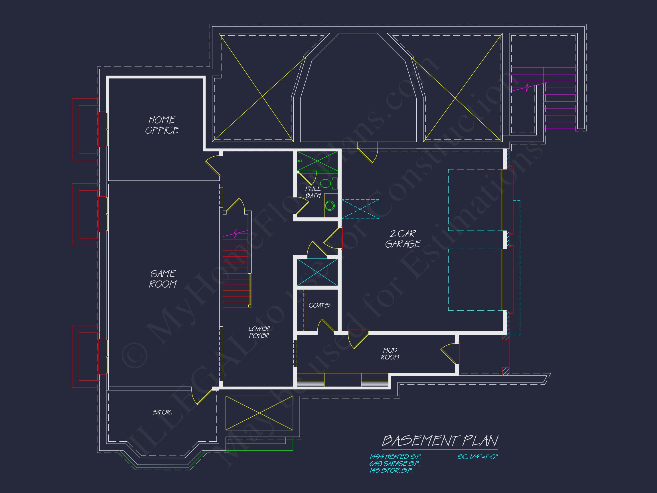 Luxury Home Plan with Vaulted Ceilings,CAD Designs & Blueprint