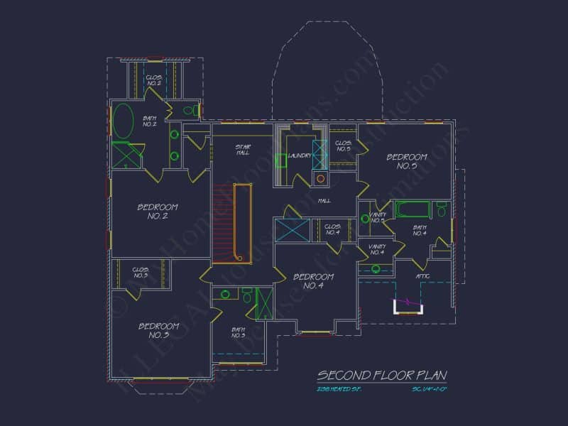 Luxury house Plan with Vaulted Ceilings, CAD Designs & Blueprint