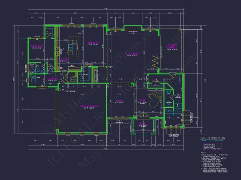 Luxury Modern house Plan with Spacious Floor Plan & CAD Designs