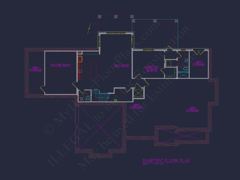 Luxury Multi-Level house Plan with Detailed CAD Designs