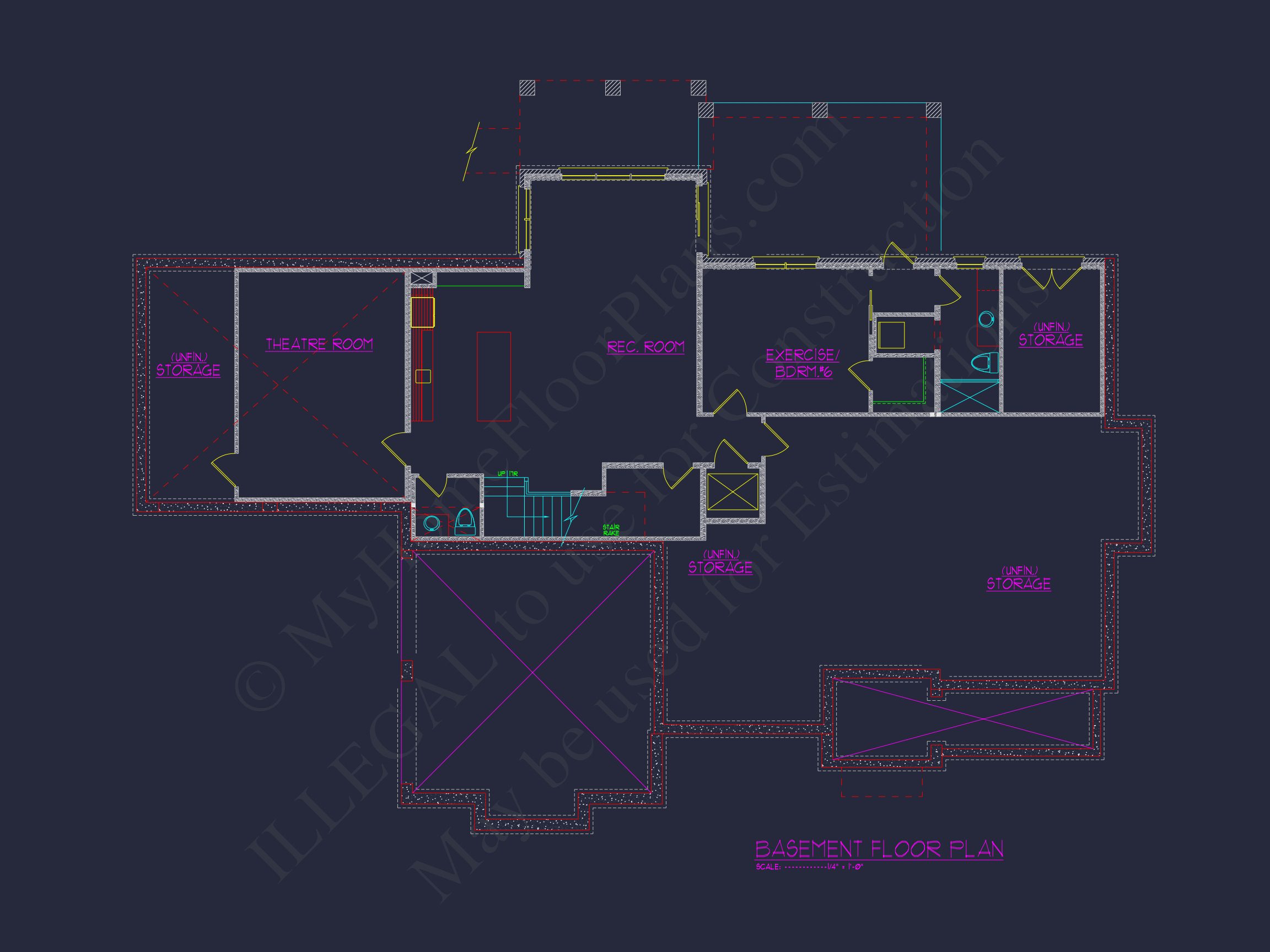 Luxury Multi-Level house Plan with Detailed CAD Designs