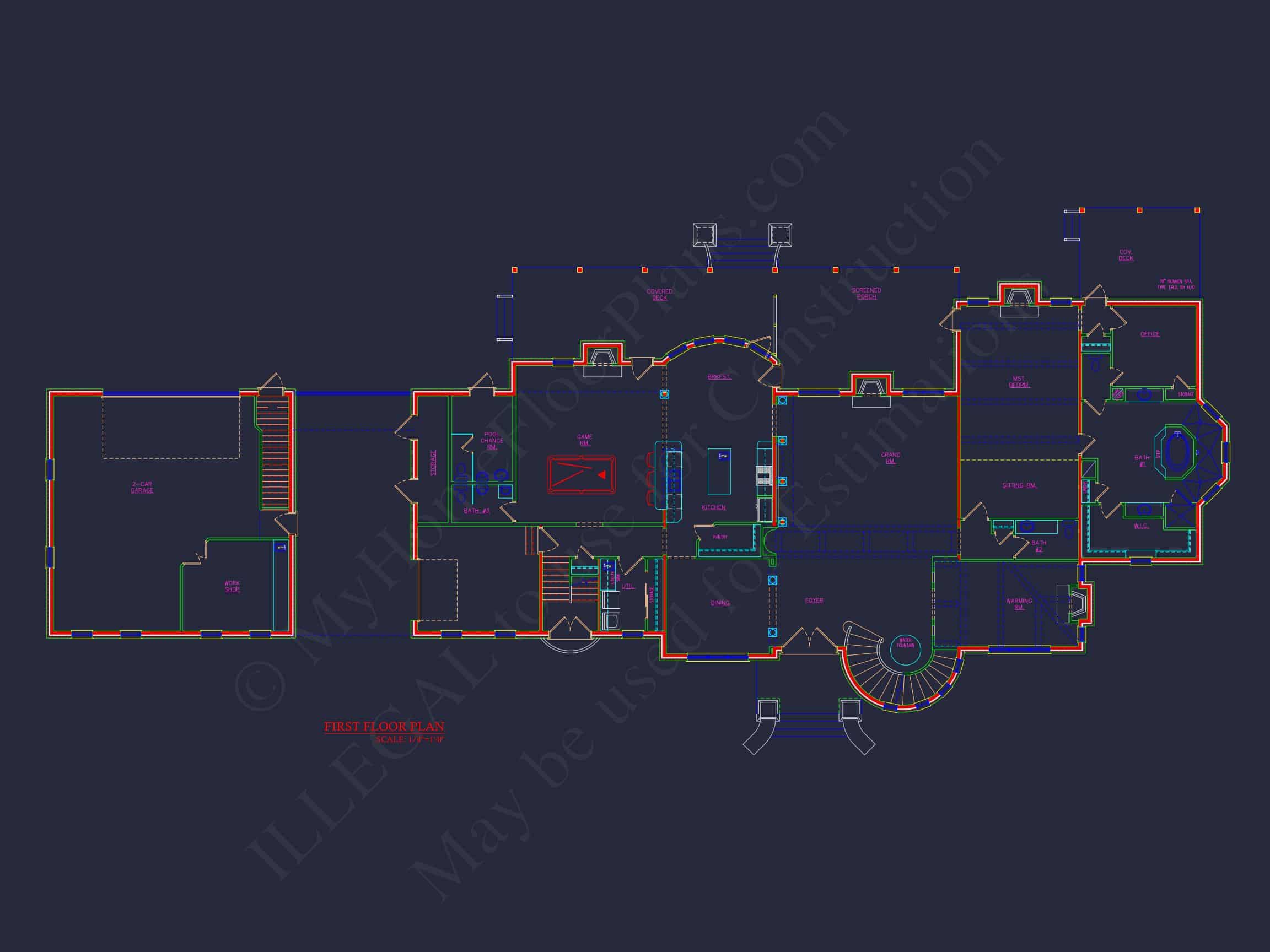 Luxury Victorian house Floor Plan with CAD Designs & Details