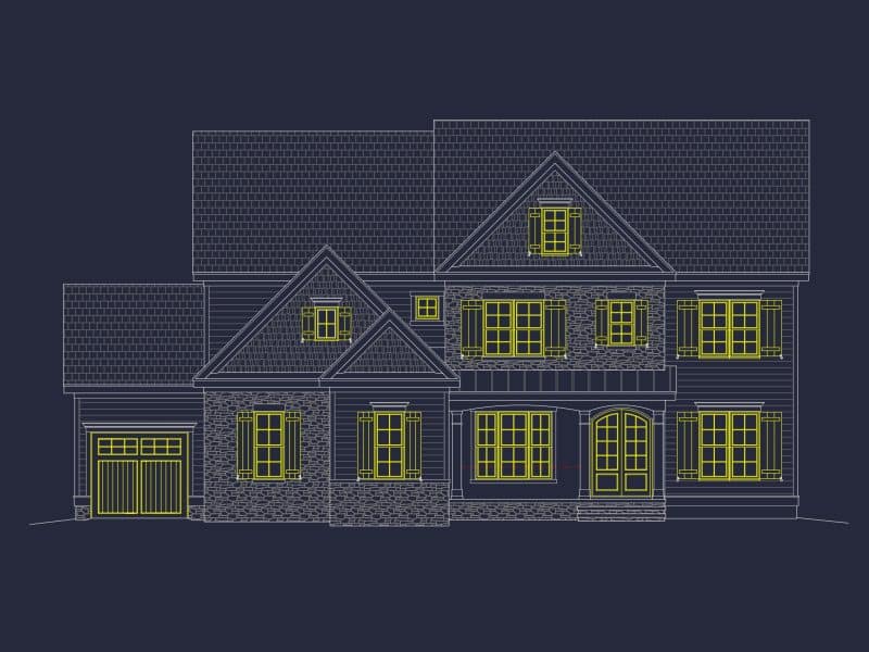 Mediterranean house Plan with 3 Floors and 4 Bedrooms