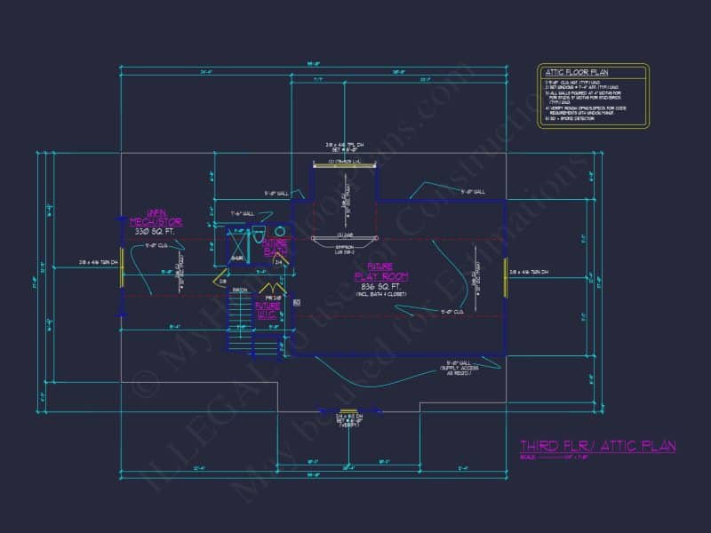 Mediterranean house Plan with 3 Floors and 4 Bedrooms