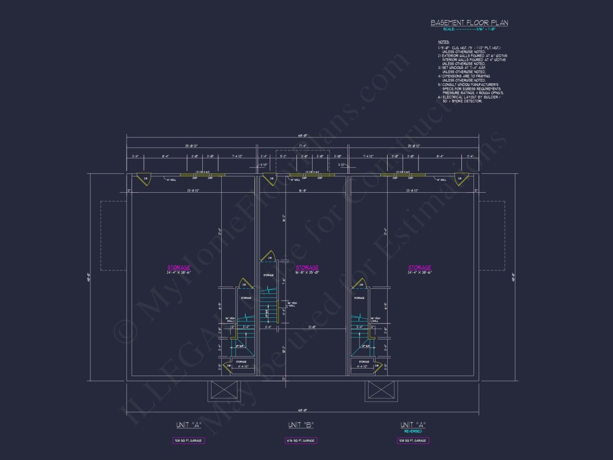 Modern 2-Bedroom Townhome Blueprint with Open Plan Design
