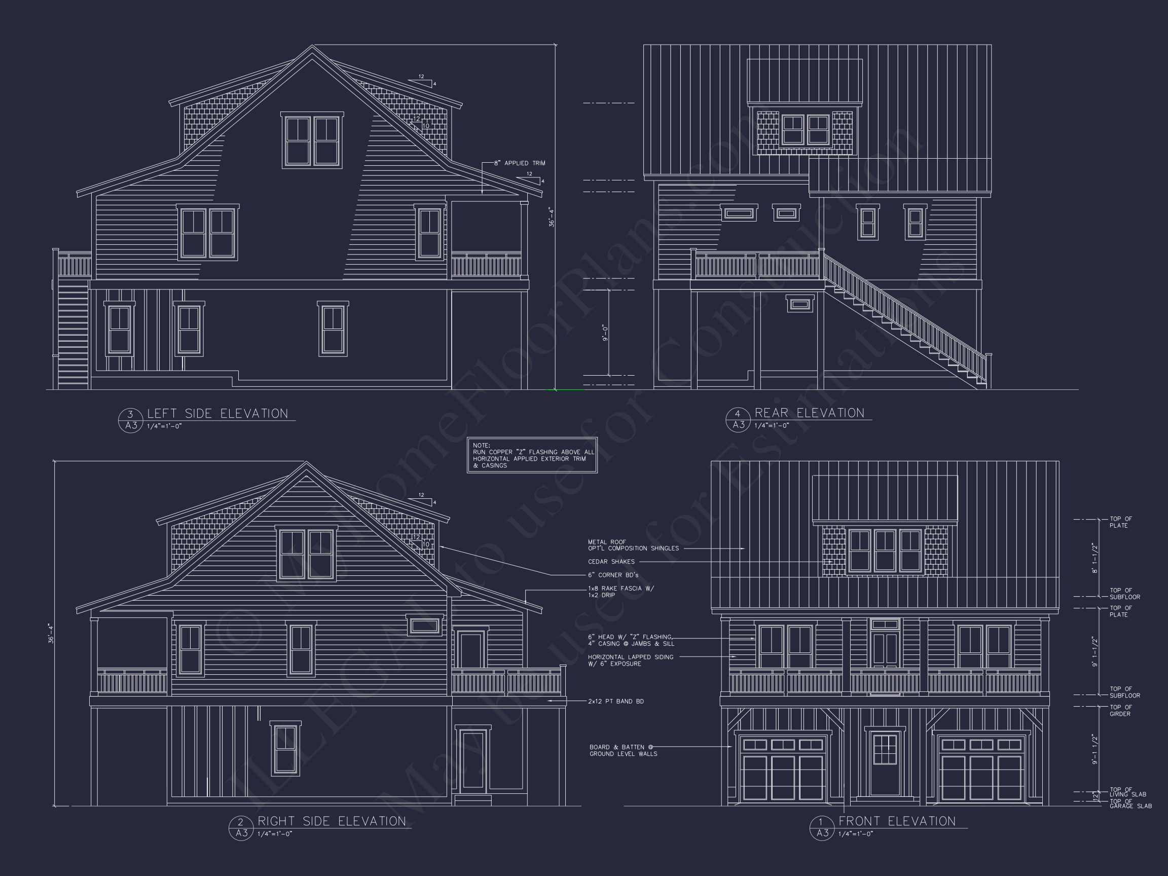 Modern 2-Story Beach house Floor Plan