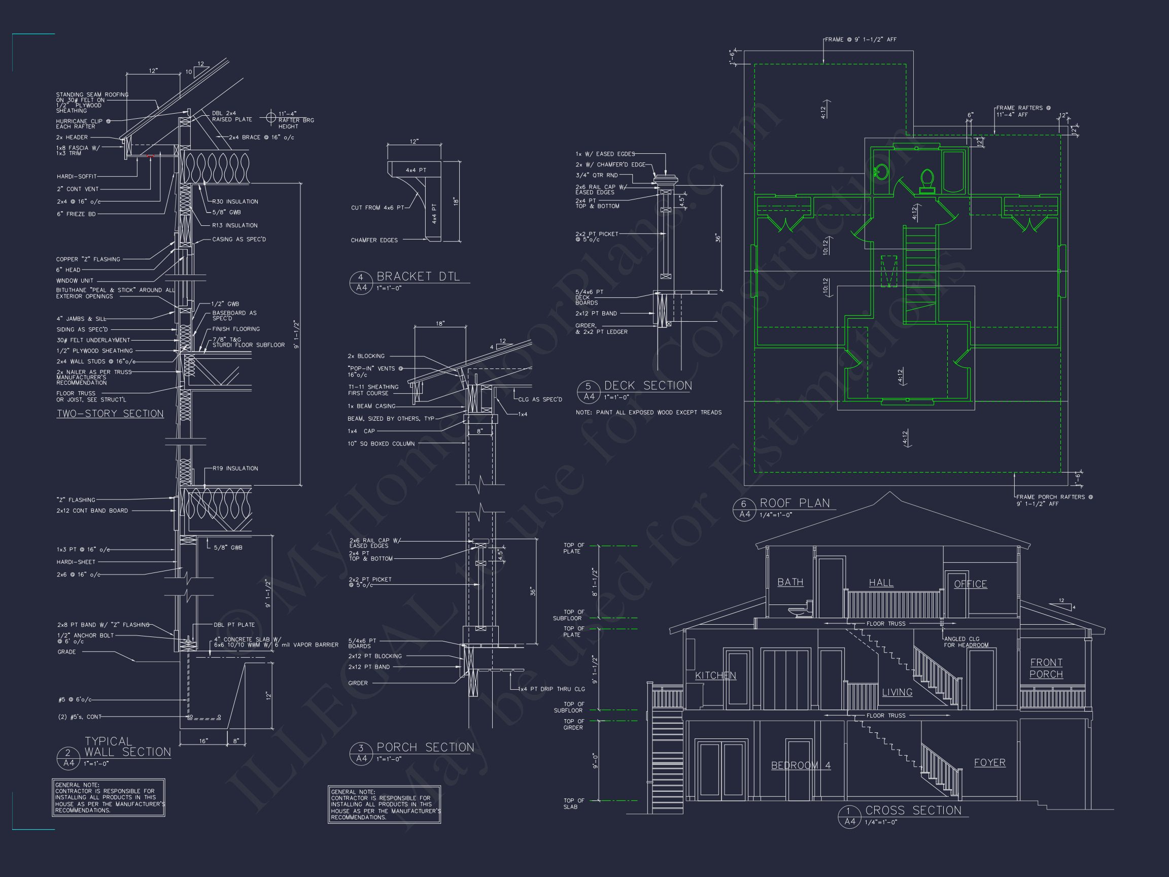 Modern 2-Story Beach house Floor Plan