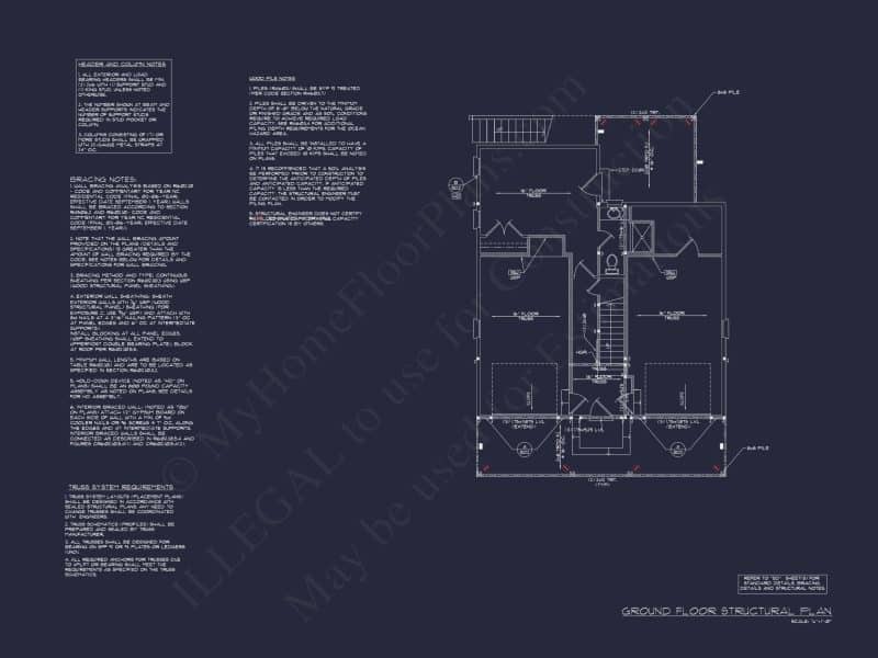 Modern 2-Story Beach house Floor Plan