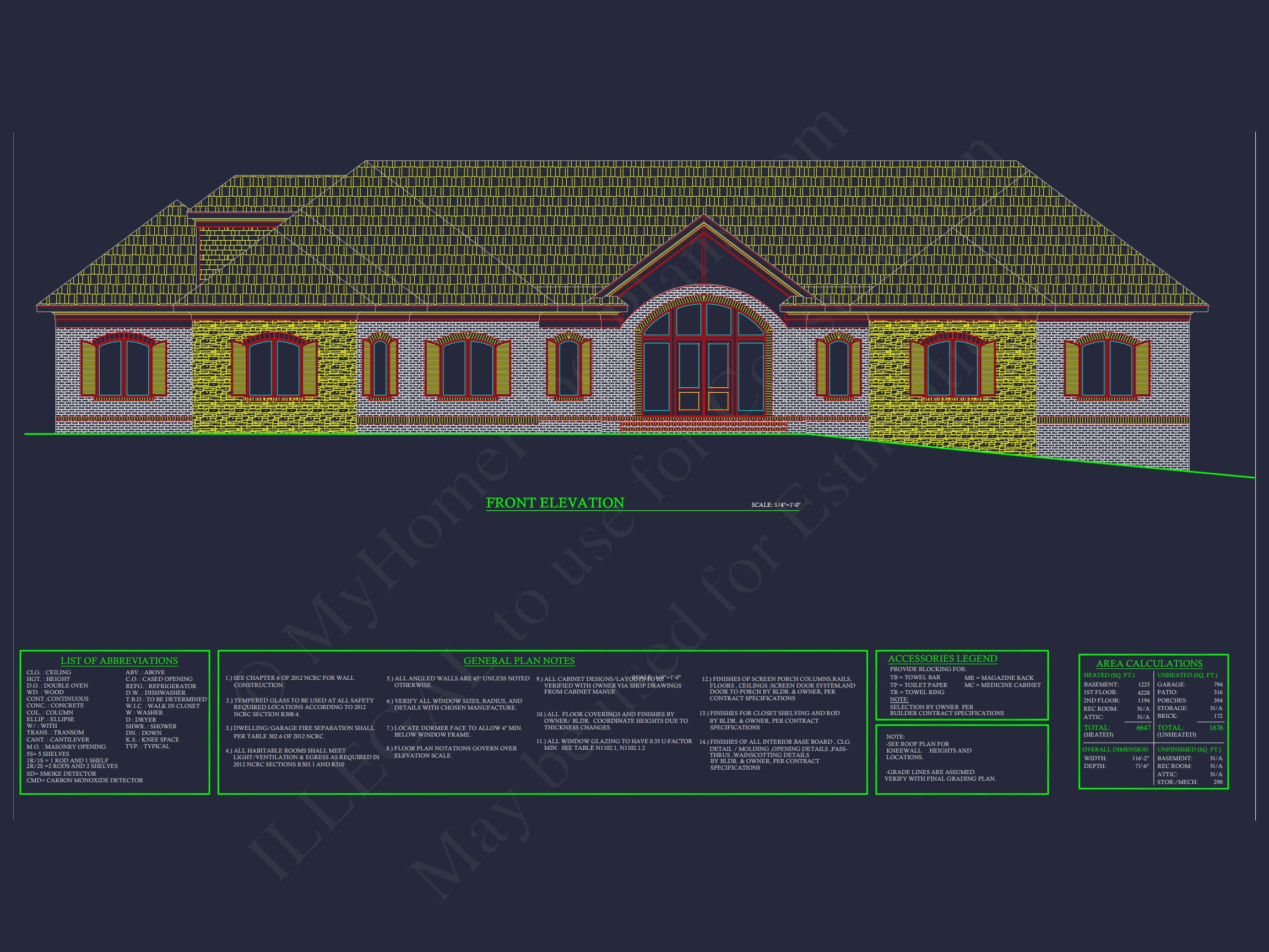 Modern 2-Story Garage Floor Plan with Living Space and CAD Designs